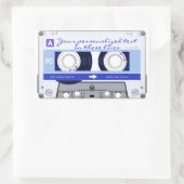 Sticker Rectangulaire Bande de cassette - bleu - (Sac)