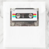 Sticker Rectangulaire Bande de cassette des années 80 (Sac)