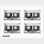Sticker Rectangulaire Bande de cassette - noir - (Feuille)