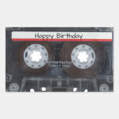 Sticker Rectangulaire Bande De Cassette Pour Anniversaire (Devant)