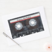 Sticker Rectangulaire Bande De Cassette Pour Anniversaire (Enveloppe)