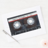Sticker Rectangulaire Bande de la cassette d'anniversaire (Enveloppe)