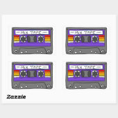 Sticker Rectangulaire Bande de mélange classique (Feuille)