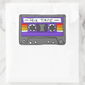 Sticker Rectangulaire Bande de mélange classique (Sac)
