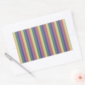 Sticker Rectangulaire Bandes arc-en-ciel coupées (Enveloppe)