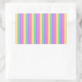 Sticker Rectangulaire Bandes arc-en-ciel pastel (Sac)