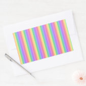 Sticker Rectangulaire Bandes arc-en-ciel pastel (Enveloppe)