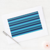 Sticker Rectangulaire Bandes bleues et vertes (Enveloppe)