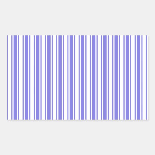 Sticker Rectangulaire Bandes de bonbons bleu et blanc (Devant)