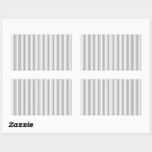 Sticker Rectangulaire Bandes de bonbons grises et blanches (Feuille)