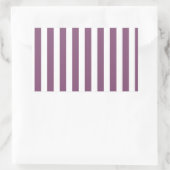 Sticker Rectangulaire Bandes de bonbons mauves et blanches (Sac)