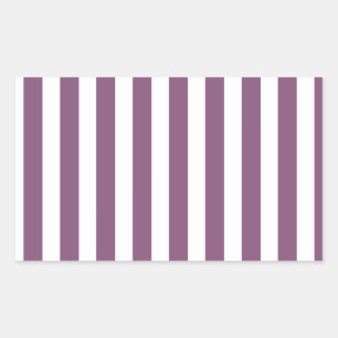 Sticker Rectangulaire Bandes de bonbons mauves et blanches