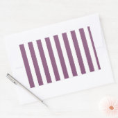 Sticker Rectangulaire Bandes de bonbons mauves et blanches (Enveloppe)