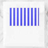 Sticker Rectangulaire Bandes de bonbons royales bleues et blanches (Sac)