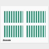 Sticker Rectangulaire Bandes de bonbons vert et blanc (Feuille)