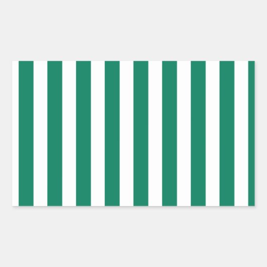 Sticker Rectangulaire Bandes de bonbons vert et blanc (Devant)