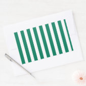 Sticker Rectangulaire Bandes de bonbons vert et blanc (Enveloppe)