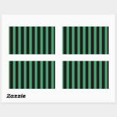 Sticker Rectangulaire Bandes de bonbons vert et noir (Feuille)
