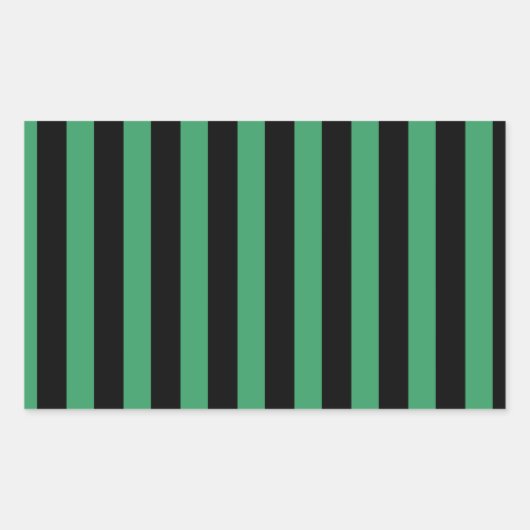 Sticker Rectangulaire Bandes de bonbons vert et noir (Devant)