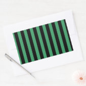 Sticker Rectangulaire Bandes de bonbons vert et noir (Enveloppe)
