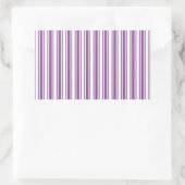 Sticker Rectangulaire Bandes de bonbons violettes et blanches (Sac)