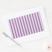 Sticker Rectangulaire Bandes de bonbons violettes et blanches (Enveloppe)