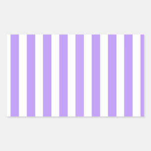 Sticker Rectangulaire Bandes de bonbons violettes et blanches