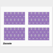 Sticker Rectangulaire Bandes de diamant pourpre (Feuille)