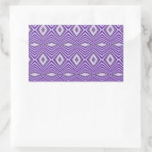 Sticker Rectangulaire Bandes de diamant pourpre (Sac)