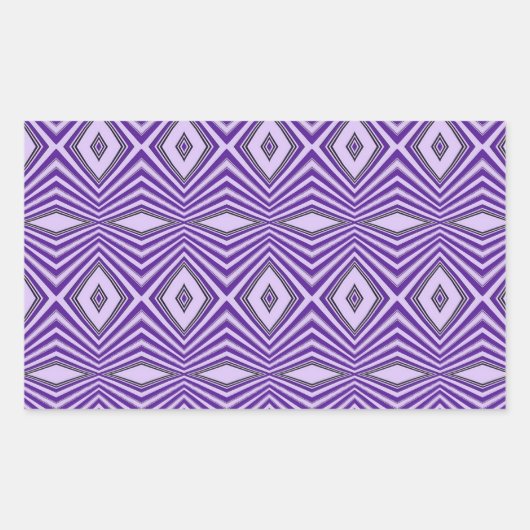 Sticker Rectangulaire Bandes de diamant pourpre (Devant)