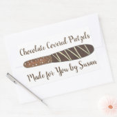 Sticker Rectangulaire Bandes De Pretzel Couvertes Au Chocolat Maison Fab (Enveloppe)