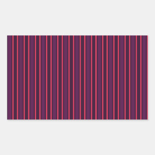 Sticker Rectangulaire Bandes de prunes et de bonbons rouges