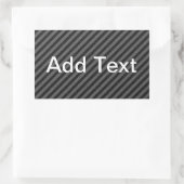 Sticker Rectangulaire Bandes diagonales minces en noir et gris (Sac)