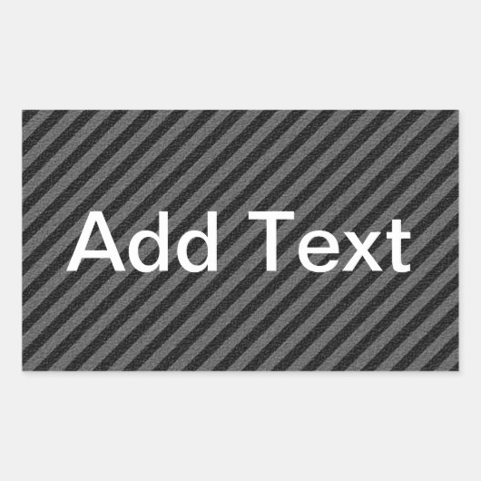 Sticker Rectangulaire Bandes diagonales minces en noir et gris (Devant)