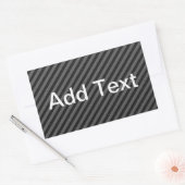 Sticker Rectangulaire Bandes diagonales minces en noir et gris (Enveloppe)