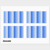 Sticker Rectangulaire Bandes d'ombre bleues (Feuille)