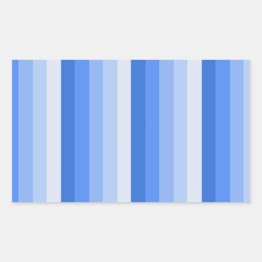 Sticker Rectangulaire Bandes d'ombre bleues (Devant)