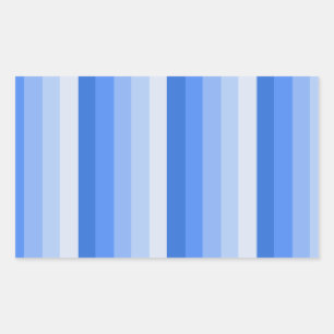 Sticker Rectangulaire Bandes d'ombre bleues