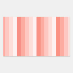 Sticker Rectangulaire Bandes d'ombre de pêche corail
