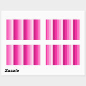Sticker Rectangulaire Bandes d'ombre rose chaud (Feuille)