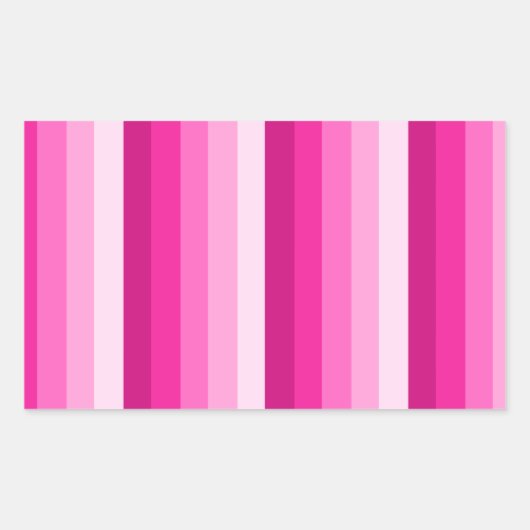 Sticker Rectangulaire Bandes d'ombre rose chaud (Devant)