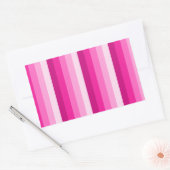 Sticker Rectangulaire Bandes d'ombre rose chaud (Enveloppe)