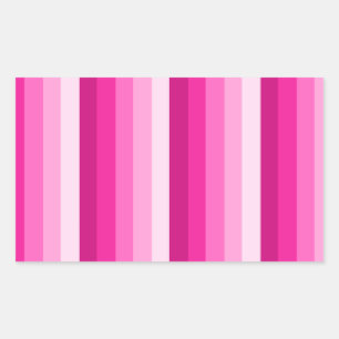 Sticker Rectangulaire Bandes d'ombre rose chaud