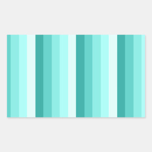 Sticker Rectangulaire Bandes d'ombre turquoise