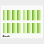 Sticker Rectangulaire Bandes d'ombre vert citron (Feuille)