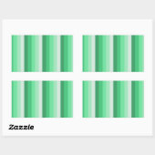 Sticker Rectangulaire Bandes d'ombre vertes (Feuille)
