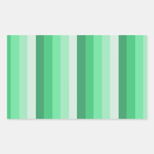 Sticker Rectangulaire Bandes d'ombre vertes (Devant)