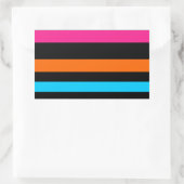 Sticker Rectangulaire Bandes néon (Sac)