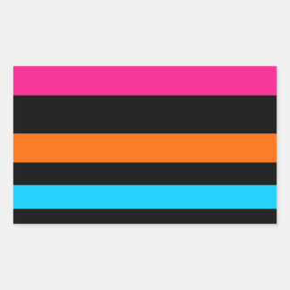 Sticker Rectangulaire Bandes néon