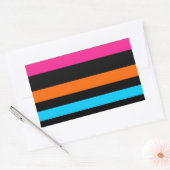 Sticker Rectangulaire Bandes néon (Enveloppe)